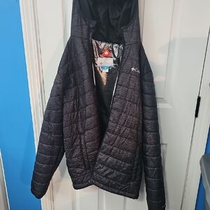 Columbia Charcoal Quilted Hooded Jacket